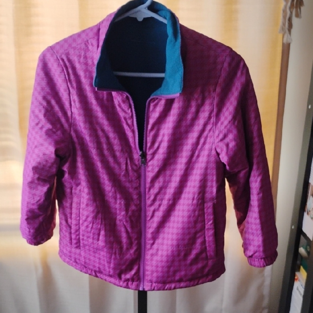 Kids Puffer Jacket - Pink and Teal